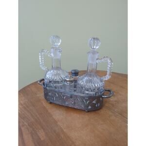 Antique Forbes Silver Plate Co. Cruet Set